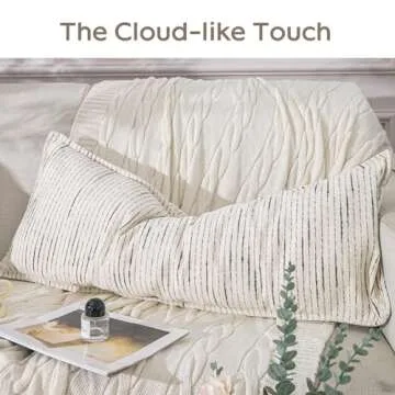 Velvyn Chenille Pillow Cover 14x35 inch, Boho Long Pillow Covers, Farmhouse Textured Boho Throw Pillow Cover, Modern Accent Boho Pillowcase for Couch, Decorative Pillow Cover (Cover ONLY)