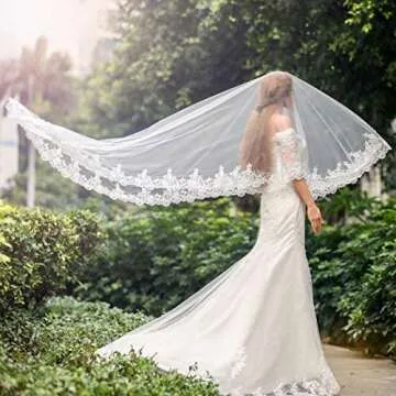 Elegant Aukmla Wedding Bridal Veil at an Affordable Price