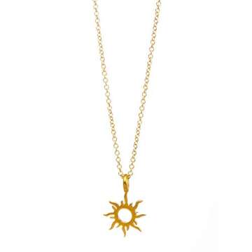 COLORFUL BLING Fashion Sun Necklace Clavicle Chain Sunlight Sunshine Pendant Necklace with Message C...