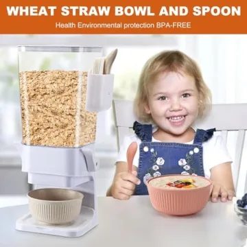 Osacoe Cereal Dispenser 2 Pack with Spoons and Bowls