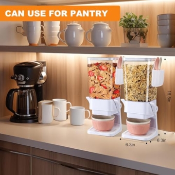 Osacoe Cereal Dispenser 2 Pack with Spoons and Bowls