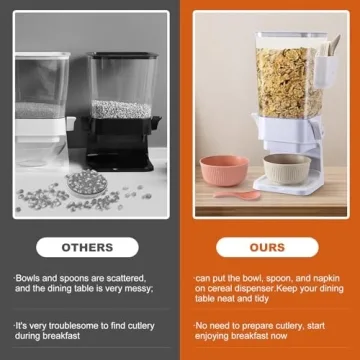 Osacoe Cereal Dispenser 2 Pack with Spoons and Bowls