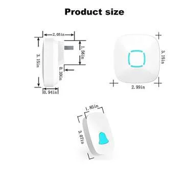Finduat Wireless Doorbell - 36 Ringtones, 900ft Range, Waterproof Design for Home & Apartment