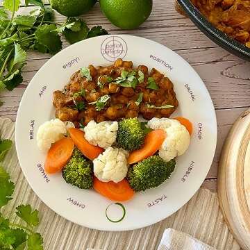 Portion Perfection - MELAMINE Bariatric Portion Control Plate 8”. Get the Bariatric Surgery Must-Haves for Longterm Weight Loss to Guide your Gastric Sleeve or Bypass Journey