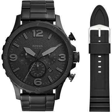 Fossil Men's Nate Chronograph Watch in Stainless Steel