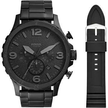 Fossil Men's Nate Chronograph Watch in Stainless Steel