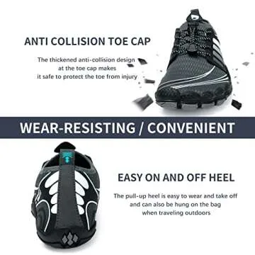 AFT AFFINEST Mens Womens Water Shoes Aqua Shoe Quick Dry Barefoot Beach Shoes for Swim Pool Yoga Outdoor Sports Surfing Driving