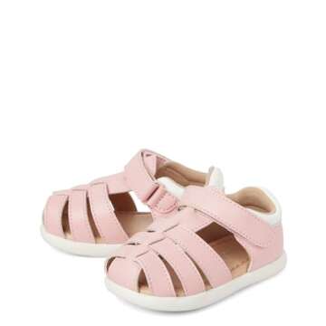 The Children's Place,and Newborn Girls First Steps Sandals,Lt Pink Fisherman,Infant,5.5