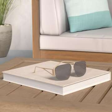 SOJOS Trendy Aviator Sunglasses Mens Womens Retro Metal Rimless Frame Shades Lentes De Sol Para Mujer SJ1192 Gold