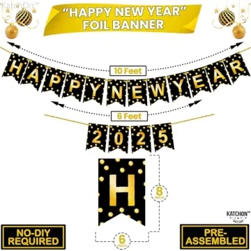 KatchOn Happy New Year Banner 2025 for NYE Parties