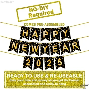 KatchOn Happy New Year Banner 2025 for NYE Parties