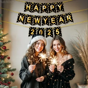 KatchOn Happy New Year Banner 2025 for NYE Parties