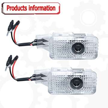 Jfsotls Never Fade Car LED Door Logo Projector Ghost Shadow Light, For RLX/MDX/ZDX/TLX/TL/RDX Series...