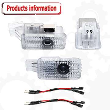 Jfsotls Never Fade Car LED Door Logo Projector Ghost Shadow Light, For RLX/MDX/ZDX/TLX/TL/RDX Series Accessories Door Light Logo LED Laser Car Courtesy Step Light HD (A-Spec)