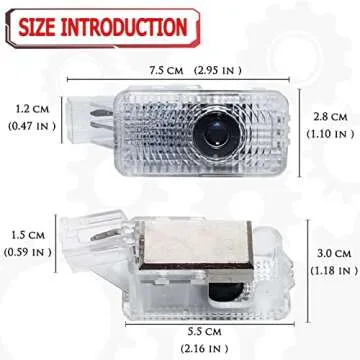 Jfsotls Never Fade Car LED Door Logo Projector Ghost Shadow Light, For RLX/MDX/ZDX/TLX/TL/RDX Series Accessories Door Light Logo LED Laser Car Courtesy Step Light HD (A-Spec)