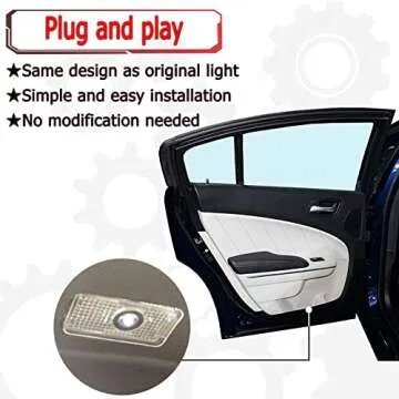 Jfsotls Never Fade Car LED Door Logo Projector Ghost Shadow Light, For RLX/MDX/ZDX/TLX/TL/RDX Series Accessories Door Light Logo LED Laser Car Courtesy Step Light HD (A-Spec)