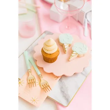 Chic Sugar & Cloth Peach Scallop Melamine Serving Set