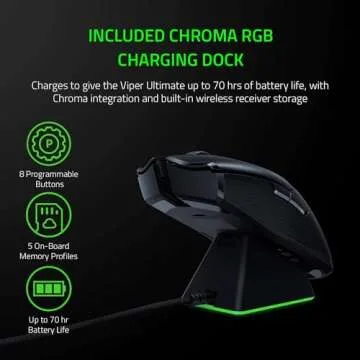 Razer Viper Ultimate - Ambidextrous Wireless Gaming Mouse