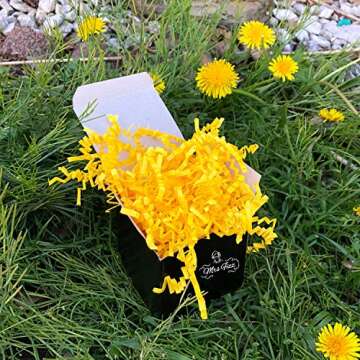 Mrs Fizz Crinkle Cut Paper Shred Filler for Packing and Filling Gift Baskets (2 LB) Ivory and Rose Gold