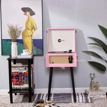 Arkrocket Discovery Retro Bluetooth Record Player Turntable