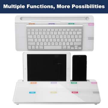 TSJ OFFICE Whiteboard Weekly Dry-Erase-Board - Desktop White Board Calendar Desk Organizers with Accessories Computer Keyboard Stand with Drawer, for Office, Home, School Supplies