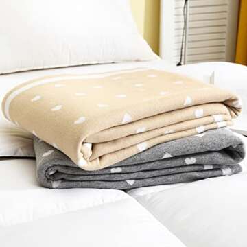 JSTEX Soft Throw Blanket 50 x 60 Cozy for Kids & Adults