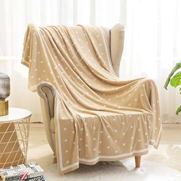 JSTEX Soft Throw Blanket 50 x 60 Cozy for Kids & Adults