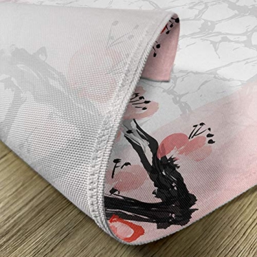 Lunarable Floral Placemats Set of 4, Japanese Design