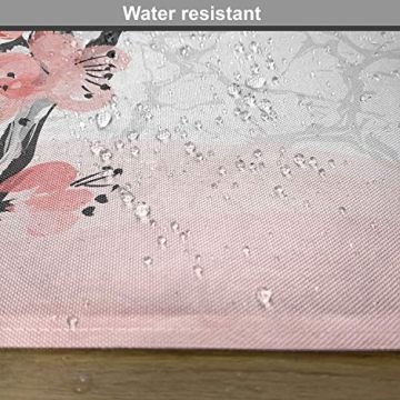 Lunarable Floral Placemats Set of 4, Japanese Design