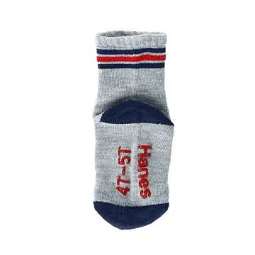 Hanes Baby-Boys Ankle Length Gripper Socks 12-24 Months