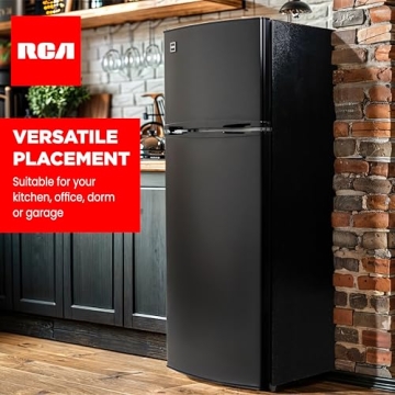RCA RFR741-BLACK Compact 2 Door Fridge 7.5 Cu Ft