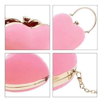 Sun Kea Heart Shaped Handbag Mini Clutch for Women