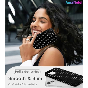 Amzfield iPhone 13/14 Cute Polka Dot Case for Women
