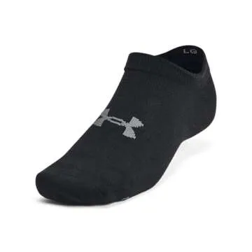 Under Armour Unisex-Adult Essential No Show Socks 6 Pack - Lightweight, Durable & Breathable