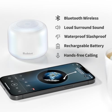 Bobtot Portable Bluetooth Speaker - Waterproof with Loud Sound