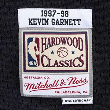 Mitchell & Ness Minnesota Timberwolves Kevin Garnett 21 Black Replica Swingman Jersey 2.0 Basketball Jersey Trikot