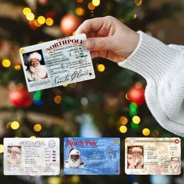 AKLOZYX Santa's Lost Driving Licence Ornament for Kids