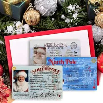 AKLOZYX Santa's Lost Driving Licence Ornament for Kids