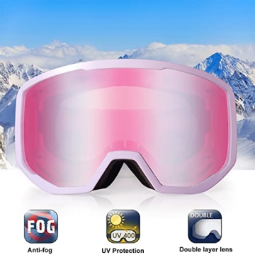 EXP VISION Ski Goggles for Men Women - UV Protection & Anti Fog