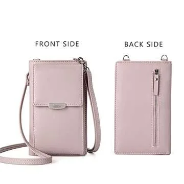 myfriday Small Leather Shoulder Bag, Crossbody Bag CellPhone Wallet Purse Lightweight Crossbody Handbags for Women