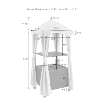 Stylish Crosley Wicker Towel Caddy for Pool Storage