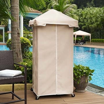 Stylish Crosley Wicker Towel Caddy for Pool Storage