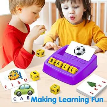 HahaGift Toddler Girl Toys Age 3 4 5 6 7，Matching Letter Game Preschool Learning Educational Toys ...