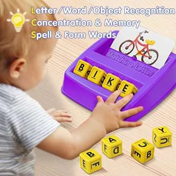 HahaGift Toddler Girl Toys Age 3 4 5 6 7，Matching Letter Game Preschool Learning Educational Toys for Kids 3-8 Year Old Boys Girls, Best Christmas Birthday Toy Gift for 3 4 5 Years Old Kindergartener