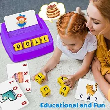 HahaGift Toddler Girl Toys Age 3 4 5 6 7，Matching Letter Game Preschool Learning Educational Toys for Kids 3-8 Year Old Boys Girls, Best Christmas Birthday Toy Gift for 3 4 5 Years Old Kindergartener