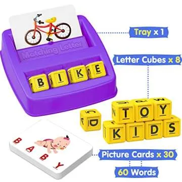 HahaGift Toddler Girl Toys Age 3 4 5 6 7，Matching Letter Game Preschool Learning Educational Toys for Kids 3-8 Year Old Boys Girls, Best Christmas Birthday Toy Gift for 3 4 5 Years Old Kindergartener