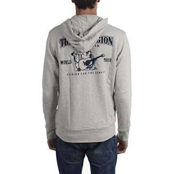 True Religion Men's Buddha Logo Zip Hoodie
