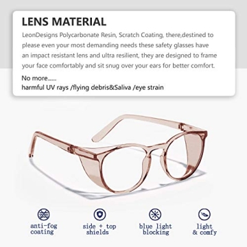 Stylish LeonDesigns Safety Glasses | Anti-Fog & Blue Light Protection