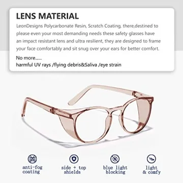 Stylish LeonDesigns Safety Glasses | Anti-Fog & Blue Light Protection
