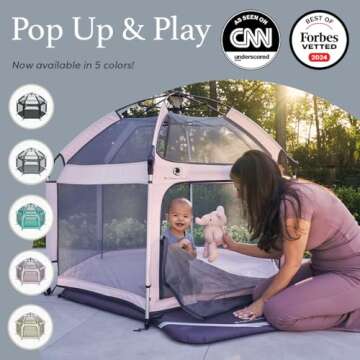 POP 'N GO PLAYPEN - Indoor & Outdoor Baby Playpen for Babies and Toddlers - Baby Beach Tent, Foldabl...